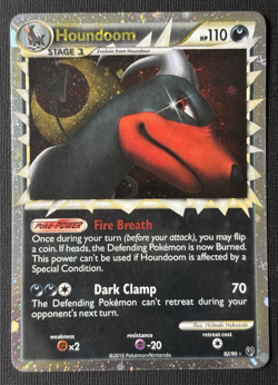 Pokemon Houndoom Prime 82/90 HGSS Undaunted Holo Rare Card (EXCELLENT - LP) - Image 1