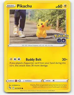 Pikachu (27) #027/078 Pokemon GO - Image 1