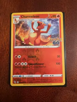 Charmeleon Pokemon GO Fire Reverse Holo 009/078 LP - Image 1