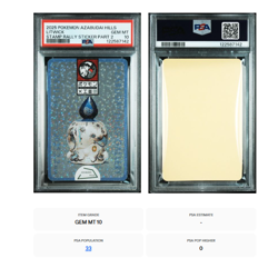 PSA 10 POKEMON JAPANESE LITWICK AZABUDAI HILLS STAMP RALLY STICKER 2025 GEM MINT - Image 3