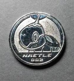 Turtwig Pokemon Coin Silver Japanese No.002 Rare Nintendo From Japan F/S - Image 1