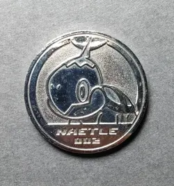 Turtwig Pokemon Coin Silver Japanese No.002 Rare Nintendo From Japan F/S - Image 3