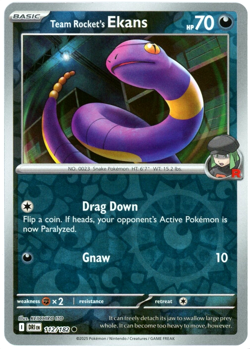 Team Rocket's Ekans (Reverse Holo) - 112/182 - Destined Rivals - NM/M- Pokemon - Image 1