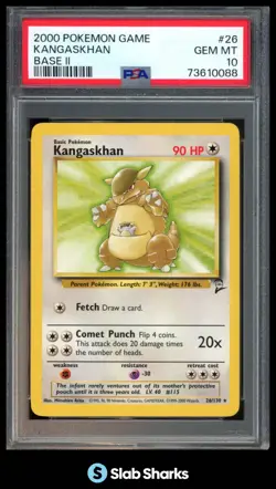 2000 POKEMON BASE SET 2 #26/130 KANGASKHAN PSA 10 - Image 1