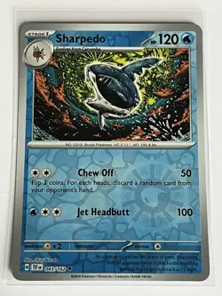 Sharpedo 043 / 162 Pokemon SV Temporal Forces 2024 Near Mint Reverse Holo - Image 2