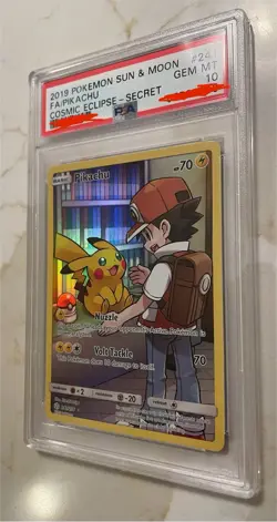 PSA 10 Pikachu Secret 241/236 Sun Moon Cosmic Eclipse Pokemon Card PSA 10 - Image 3