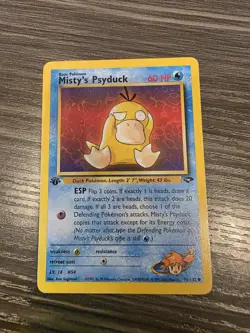 Misty’s Psyduck 1st Edition 90/132 - Gym Challenge Pokemon Card - NM/M! - Image 1