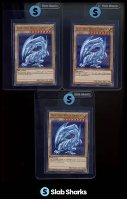 2017 YU-GI-OH! DUELIST SAGA ENGLISH 1ST ED. BLUE-EYES WHITE DRAGON x3 CARD LOT - Image 1