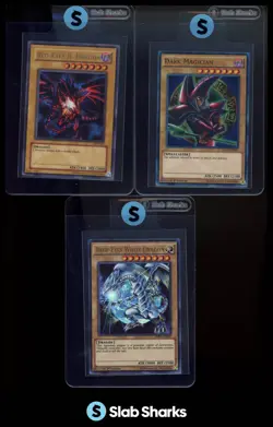 2015 YU-GI-OH! 1ST EDITION BATTLE CITY DARK MAGICIAN/ RED EYES/ BLUE EYES LOT x3 - Image 1