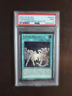 2022 YU-GI-OH! OTS TOURNAMENT PACK 18 #EN003 FUSION DESTINY PSA 9 🔥 - Image 1