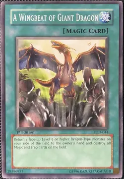 A Wingbeat of Giant Dragon LOD-044 Legacy of Darkness 1st Edition - Yugioh Card - Image 1