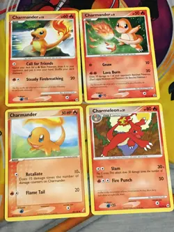 D653 POKEMON TCG CARD CHARMANDER 48 58 82 CHARMELEON 35 LP-MP - Image 1