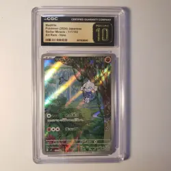 Graded Pokemon Card JPN Sv7 Stellar Miracle Meditite 111/102 AR CGC Pristine 10 - Image 2