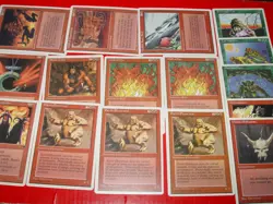 MTG 16x 4th edition chronicles red green stone giant magic cards - Image 1