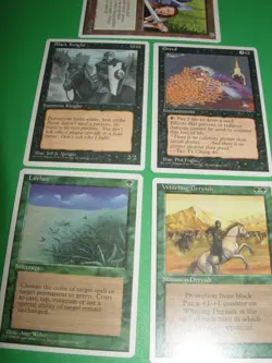 MTG GREED 4th edition Lifelace black knight green magic card lot LP - Image 1
