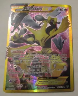 Pokemon TCG Alakazam EX 125/124 Fates Collide Secret Rare Full Art Holo Card - Image 1