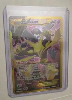 Pokemon TCG Alakazam EX 125/124 Fates Collide Secret Rare Full Art Holo Card - Image 3