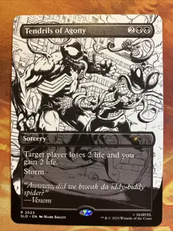 MTG Borderless Tendrils of Agony SLD: Spider-Man: Venom Unleashed (Inks) - Image 1