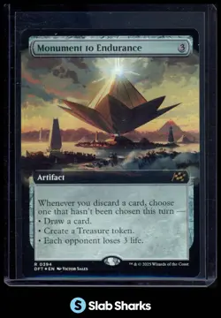 2025 MAGIC THE GATHERING AETHERDRIFT #0394 MONUMENT TO ENDURANCE FOIL RARE - Image 1