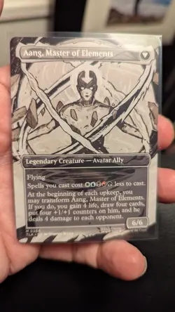 1x Avatar Aang Borderless 0308 NM - Magic MTG TLA TLE x1 - Image 2