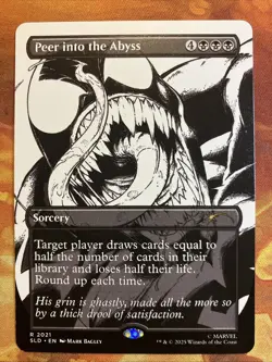 MTG Borderless Peer into the Abyss SLD: Spider-Man: Venom Unleashed (Inks) - Image 1