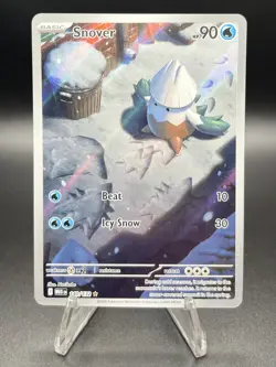 Pokemon TCG Snover 140/132 Full Art Illustration Rare Holo Mega Evolution EN - Image 1