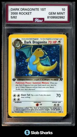 2000 POKEMON TEAM ROCKET 1ST EDITION #5/82 DARK DRAGONITE HOLO MEW 10 - Image 1