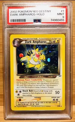 2002 Pokemon Neo Destiny #1 Dark Ampharos Holo PSA 9 - Image 1