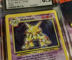 Alakazam 1/130 Base Set 2 WOTC Holo Unlimited CGC 8.5 Wizards Pokemon TCG NM - Image 3