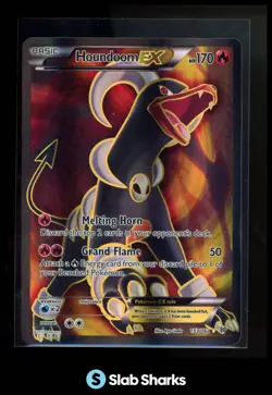 2015 POKEMON XY BREAKTHROUGH #153/162 HOUNDOOM EX ULTRA RARE - Image 1