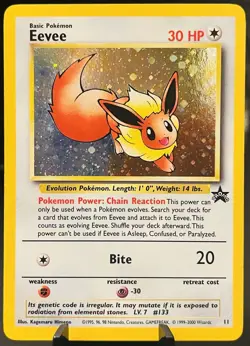 Eevee 11 Black Star Promo Holo Rare WOTC Wizards Of The Coast Pokemon TCG LP - Image 1