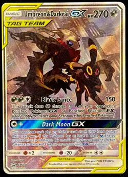 Pokemon TCG Umbreon & Darkrai GX SM241 Sun & Moon Black Star Promo Full Art Holo - Image 2