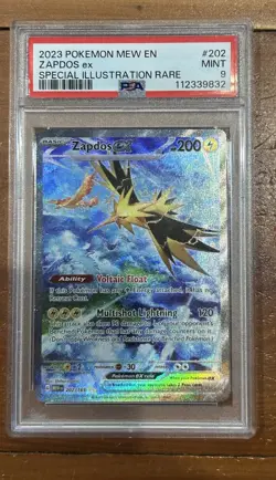 Zapdos EX 202/165 151 Special Illustration Rare Holo PSA 9 🔥 Pokemon - Image 1