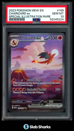 2023 POKEMON SV 151 - MEW #199/165 CHARIZARD EX SPECIAL ILLUSTRATION RARE PSA 10 - Image 1