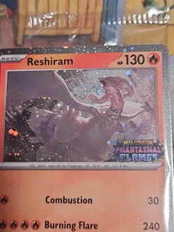 Sealed Reshiram 017/094 - Holo Rare Pokemon Phantasmal Flames Stamped Promo - NM - Image 2