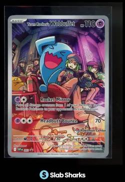 2025 POKEMON CENTRE BLACK STAR PROMO SVP EN #203 TEAM ROCKET'S WOBBUFFET DRI ETB - Image 1