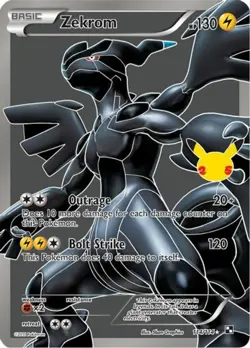 LP Pokemon Zekrom - 114/114 - Ultra Rare Lightly Played Celebrations: Classic Co - Image 1
