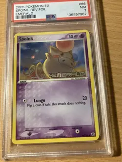 PSA 7 spoink reverse emerald 2005 Pokemon - Image 1