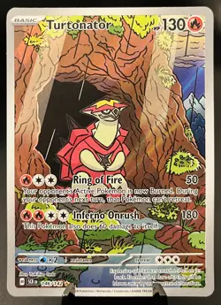 Turtonator 146/142 Sv07: Stellar Crown Illustration Rare IR Holo Pokemon TCG NM - Image 1