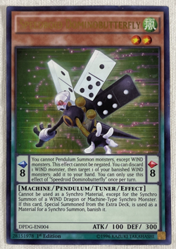 Yu-Gi-Oh! TCG - Speedroid Dominobutterfly - Ultra Rare - 1st Ed. - DPDG-EN004 - Image 1
