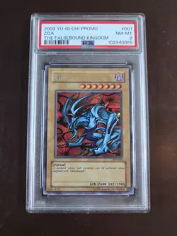 2003 YU-GI-OH! PROMO #001 ZOA THE FALSEBOUND KINGDOM - PSA 8 (NEAR MINT-MINT) - Image 1
