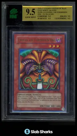 2002 YU-GI-OH! #LOB-124 LEGEND BLUE EYES DRAGON EXODIA THE FORBIDDEN ONE MNT 9.5 - Image 1