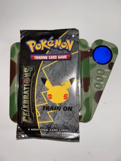 9.5g! Heavy Pokemon 25th Anniversary - Celebrations Booster Pack 4 Cards Sealed - Image 1