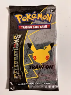 9.5g! Heavy Pokemon 25th Anniversary - Celebrations Booster Pack 4 Cards Sealed - Image 2