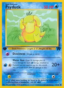 Psyduck 65/82 Common Team Rocket 1st Edition Non Holo Pokemon Card - Image 1