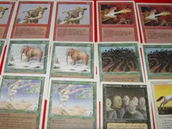 MTG 15x REVISED 3rd edition green red war mammoth magic card lot MP - Image 4