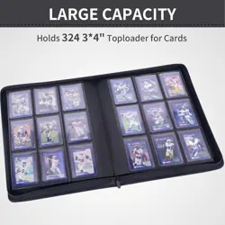 TOPLOADER BINDER, HOLDS 324 TOPLOADERS, 9 POCKETS, TOP LOADER BINDER FOR CARDS - Image 2
