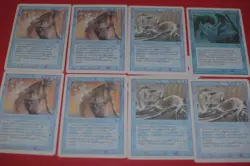 MTG 8 4th edition revised 3rd power leak playset blue magic card lot MP - Image 1
