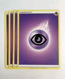 2020 Pokemon TCG 4X Basic Psychic Energy Cards - Image 2