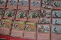 MTG 21x ICE AGE red playsets tor giant sabertooth tiger MP magic card lot - Image 2